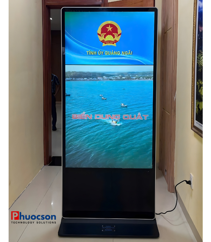 MÀN HÌNH LCD CHÂN ĐỨNG 65 INCH - TỈNH UỶ QUẢNG NGÃI
